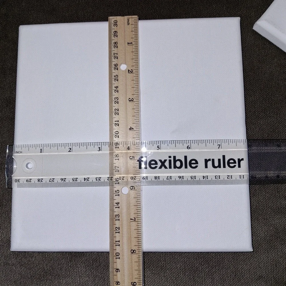 Canvas Blank Lot Set White: Sealed 12 Pk 8x10 & 4 8x8. Then 4x4 Open Pkg (Blank)